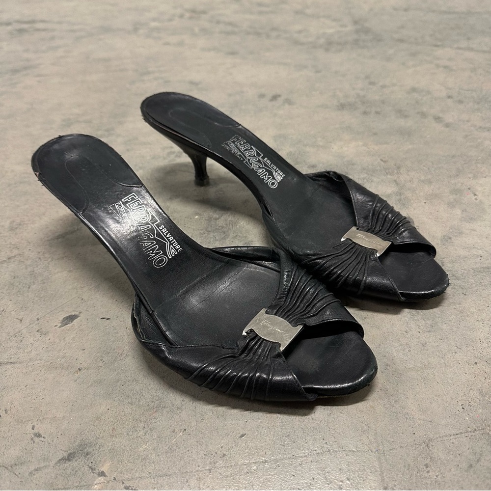 Salvatore‎ Ferragamo Black Sandals
